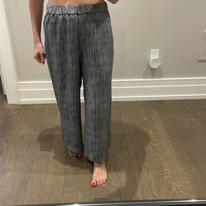 Theory silky cropped striped pants